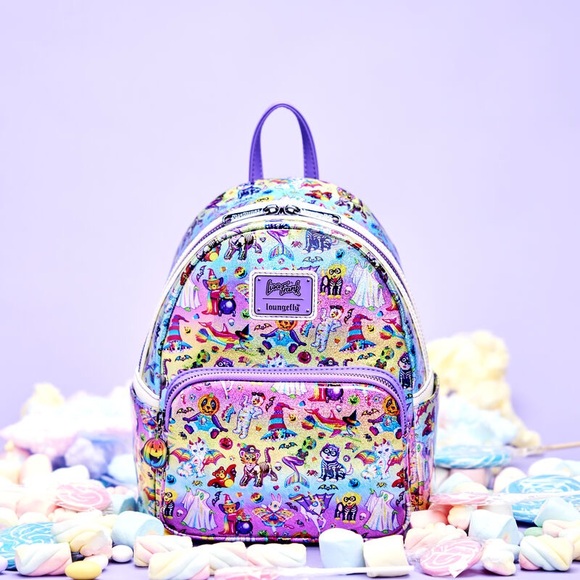 LAST SALE! Lisa Frank X Loungefly Halloween Holo Backpack! Glitter&Glows In Dark - Picture 16 of 16